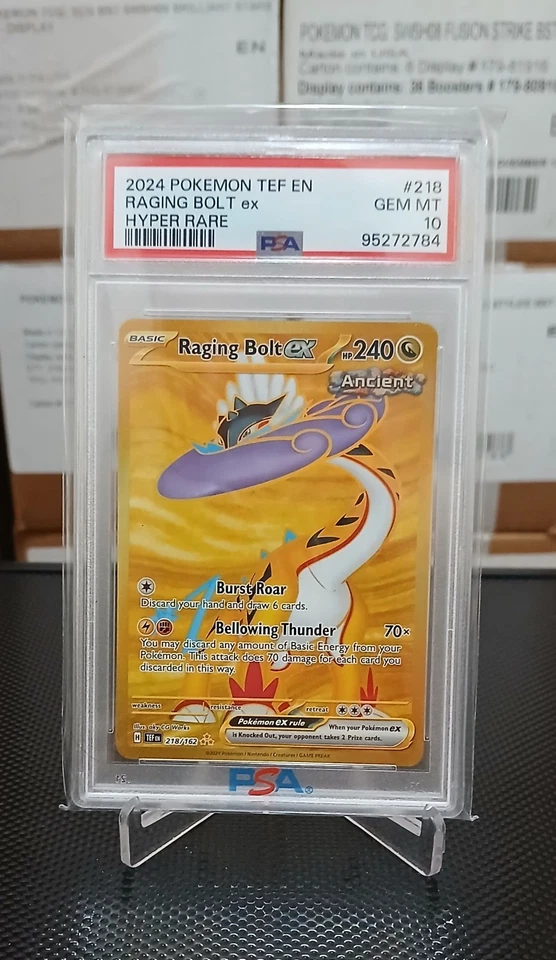 PSA 10 Gem Mint Raging Bolt ex 218/162 Sv05: Temporal Forces - Image 1 of 2
