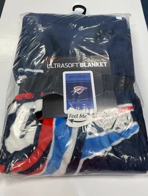 Oklahoma City Thunder NBA Basketball Logo Inc 54” x 84” Ultrasoft Blanket - Image 1 of 2