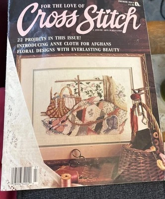 Vtg Rare For The Love of Cross Stitch Premier Issue 1988 - Image 1 of 4