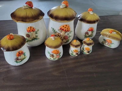 Vintage 8 Piece Sears Merry Mushroom Set - Image 1 of 4
