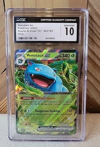 Venusaur ex Scarlet & Violet Inglés 151 003/165 Holo. Pokemon CGC Gem Mint 10 - Imagen 1 de 2