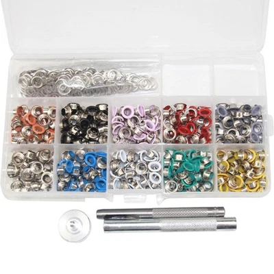 400pcs 5mm Grommets Kit Eyelets Button and Install Tool - Image 1 of 4