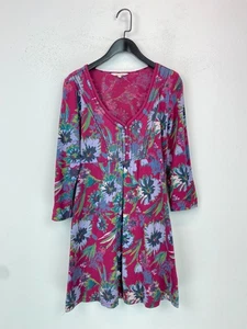 White Stuff Multi Floral Dress V Neck 3/4 Sleeve Short Length UK12 - Picture 1 of 10
