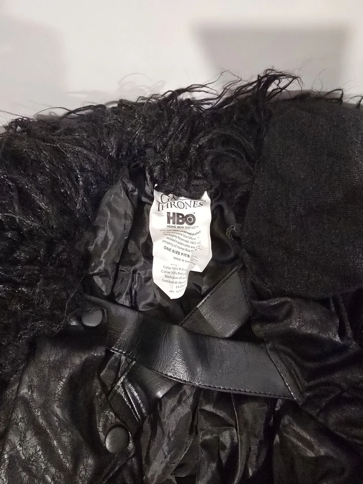 Jon Snow Costume HBO Game of Thrones Cloak Wig Shirt Boot Covers Halloween Adult - Image 1 of 4