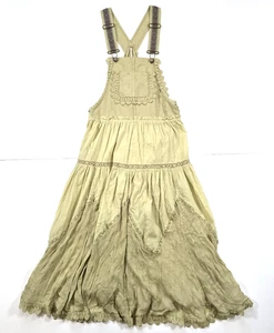 FREE PEOPLE TRAILS END FALDA TALLA S MONO MAXI VESTIDO SECO ALOE CROCHET ENCAJE - Imagen 1 de 18