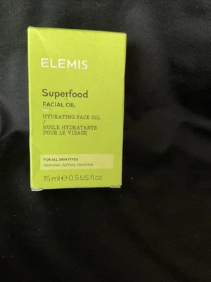 Aceite facial hidratante Elemis Superfood Nutrition 0,5 oz tamaño completo nuevo Foto 1 de 3