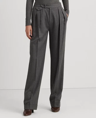 Lauren Ralph Lauren grey 100% wool twill pleated front pants Sz 6 wmns NWT$195 - Image 1 of 4