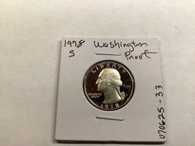 1978 S Washington Proof Quarter from San Francisco Mint Proof Set 070625 33r - Image 1 of 4