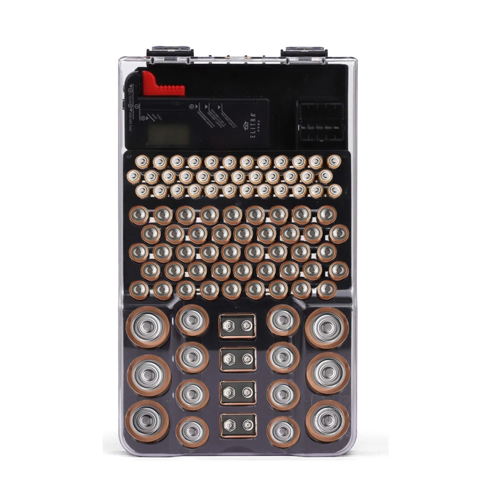 Elitra Home Ultimate Organizador de Batería, Estuche de Almacenamiento de 104 Ranuras con Probador LCD Foto 1 de 4