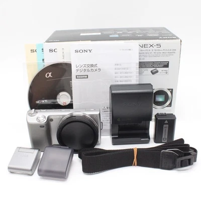 Sony Alpha Nex-5 Mirrorless Camera Silver Body Lensless Japan - Image 1 of 4