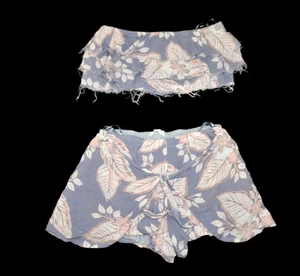 Cotton Candy LA Beachy Layered Tube Top And Short Set  EUC  Size SMALL - Picture 1 of 8