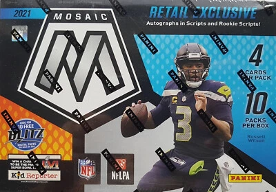 2021 Nfl Panini Mosaic Football Mega Box, Hanger, Blaster, Cello, Fanatics New - Image 1 of 4