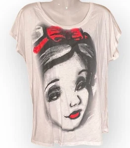 Snow White Disney Parks Shirt White Charcoal Art Sz XL Princess T Shirt Top - Picture 1 of 6