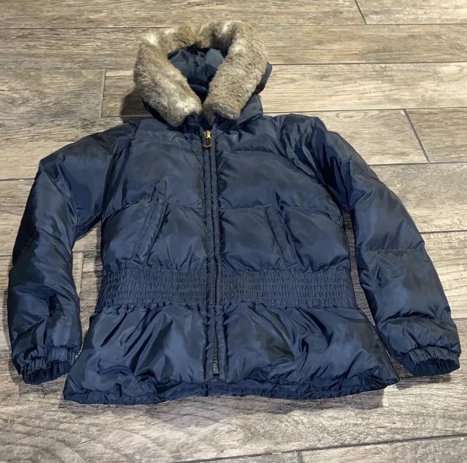 Abrigo con capucha JUICY COUTURE azul acolchado relleno talla 8 para niñas Foto 1 de 4