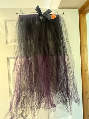 Adult Black Purple Lace Tutu Skirt - M/L  BNWT Witch Halloween Fancy Dress - Image 1 of 4