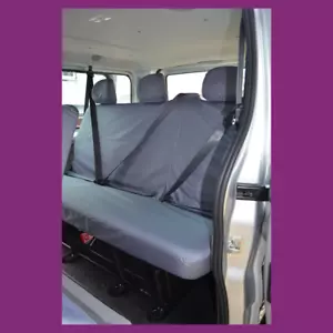 Rear 3rd Row Grey Waterproof Seat Covers for Nissan Primastar Minibus 2002-2014 - Picture 1 of 2