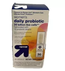 Up & Up Womens Daily Probiotic Supplement 30ct Dietary Supplement Exp. 03/25 - Picture 1 of 1