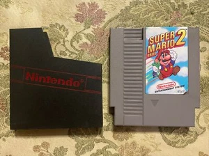 Super Mario Bros. 2 (Nintendo NES, 1988) Authentic W/sleeve Tested !! - Picture 1 of 4