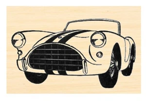 P123  Classic  car Rubber Stamp - Picture 1 of 1