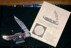 Schrade Knochen Hirschhorn Messer 123OT Muster 4" Cl. um 1980 mit Präsentationsetui - Bild 1 von 12