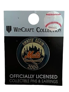 New York Mets “Amazin’ Again” 2000 MLB Baseball Season Logo Pin - Picture 1 of 1