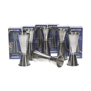 6 X Absolut Vodka Cocktail Jigger, Brand New Boxed, Shot Measure Stainless Steel - Picture 1 of 4