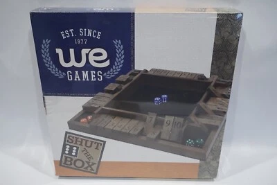 WE Games 4 Player Shut The Box Dice Game,Walnut Stained Wood Large Size NEW - Image 1 of 4
