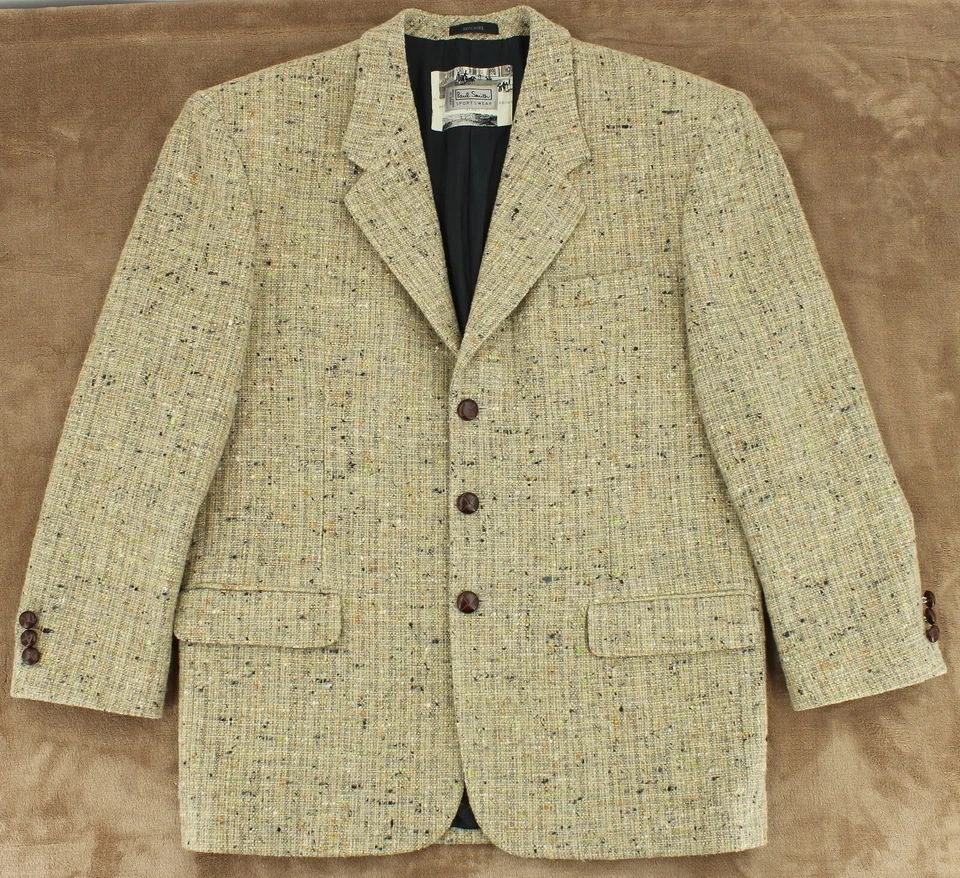 Blazer Paul Smith Sportwear Para Hombre Talla (2) 44S Largo Donegal Manchado Tostado De Colección Foto 1 de 4