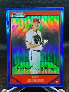 Randy Johnson | 2007 Bowman Chrome Blue Refractor Baseball Card /150 - Picture 1 of 7