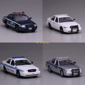 ZD 1:64 596 Police Crown Victoria CV EN114 berlina modello auto metallo pressofuso BN - Foto 1 di 26