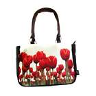 Lattice Red Tulip Women Ladies Handbag Shoulder Bag Conifer Wood Uk High Quality