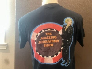 Vintage 90's The Amazing Jonathan Show and Psychic Tanya Black T Shirt Size M - Picture 1 of 4
