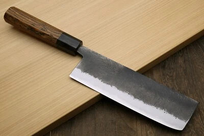 Cuchillo vegetal japonés Nakiri Yoshiro Nashiji acero blanco alto carbono #2 Foto 1 de 4