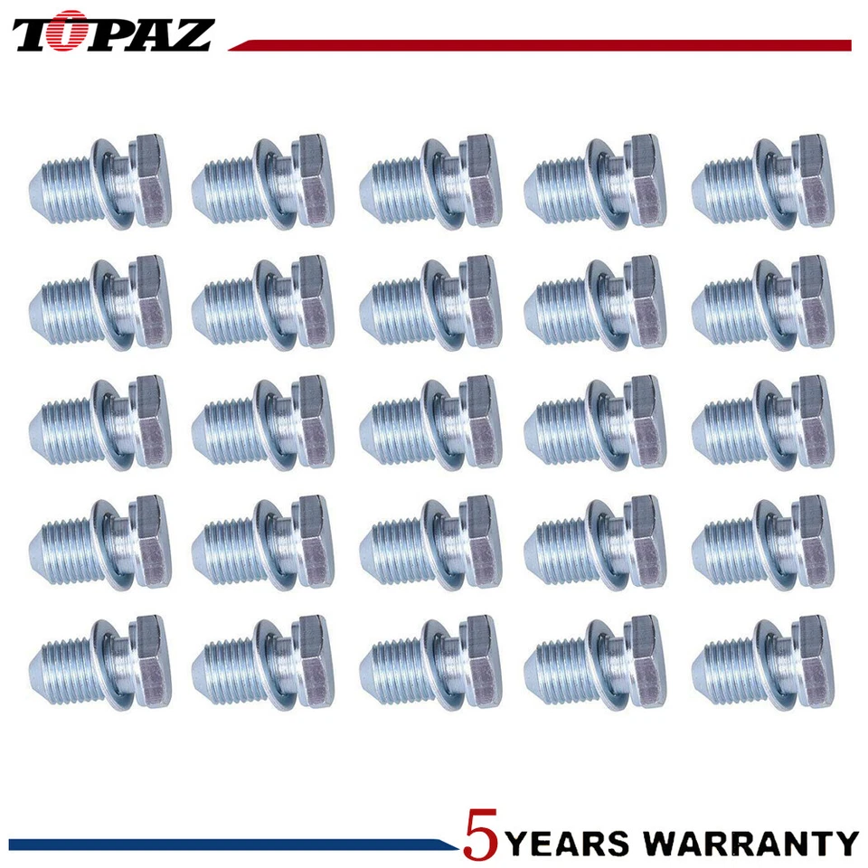 BAPMIC 25 X Oil Drain Sump Plug for AUDI A4 A6 A8 Q5 Q7 TT SKODA VW Golf PASSAT