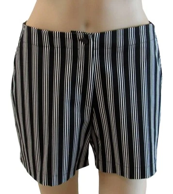 Белый дом черный рынок женщин платье шорты черный белая полоса Sz 6 NoWT - Изображение 1 из 4