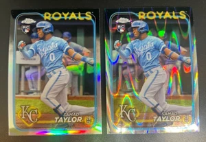 2024 Topps Chrome - Samad Taylor #243 RayWave + Refractor (RC) Rookie - Royals ! - Picture 1 of 2