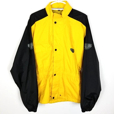 Firstgear Women Motorcycle Jacket Size M Coated Nylon Yellow Black Zip - Image 1 of 4