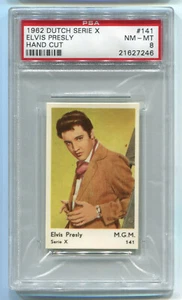 1961 1962 Dutch Movie Card Serie X 141 Elvis Presley PSA 8 NM-Mint vintage music - Picture 1 of 2
