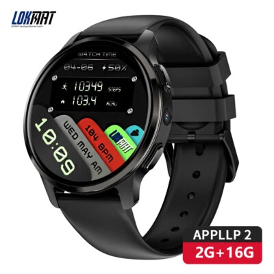 LOKMAT APPLLP 2 4G Smart Watch Android 8,1 Herzfrequenz Monitor GPS 2GB+16GB NFC - Bild 1 von 4
