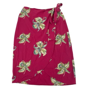Faherty Size XL Pink Floral Wrap Skirt Midi Pacifica Orchid NWT - Picture 1 of 13