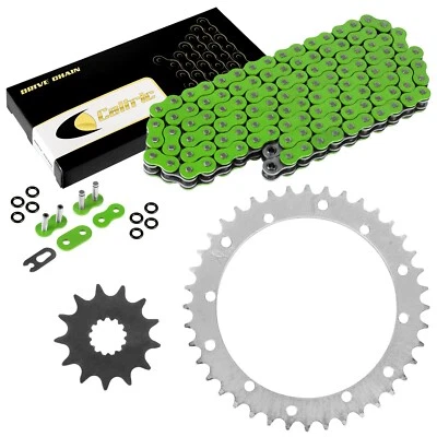 Kit de corrente e rodas dentadas verde O-Ring para Yamaha Raptor 660 YFM660R 2001-05 - Imagem 1 de 4