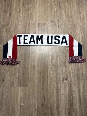 Bufanda tejida Team USA adulto OS rojo blanco azul patriótico olímpico Foto 1 de 4