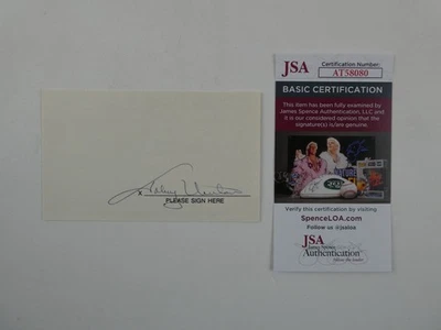 Johnny Unitas Signed 3x5 Index Card Baltimore Colts Autographed HOF JSA COA - Image 1 of 4