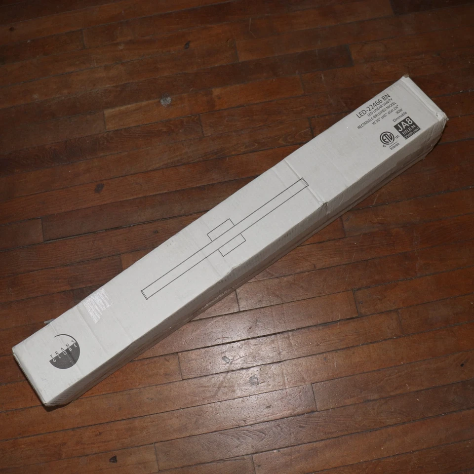 Lámpara de tocador Trans Globe contemporánea con luz LED de baño 36" LED-22466 BN  Foto 1 de 4