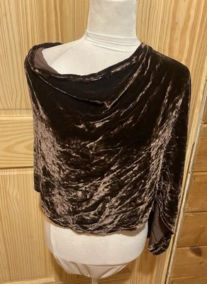 NOVO ~ Shari Kline Traditions Lençóis Marrom Vintage Veludo Vestido Topper Xale Capa - Imagem 1 de 4