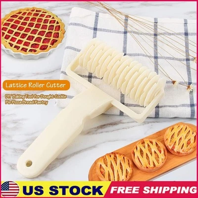 1X Cortador de rodillos de celosía pastel galleta pizza masa rodillo celosía hornear en el hogar Foto 1 de 4