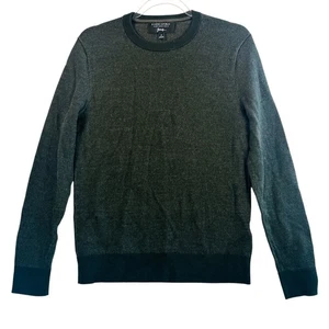 Suéter Pullover Banana Republic Para Hombres Medio Verde 100% Lana Merino Hilo Italiano - Imagen 1 de 8