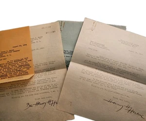 1924 Editorial Letters Baron Huene Uxkull Re: Russia Manuscripts Czar Alexander - Picture 1 of 6