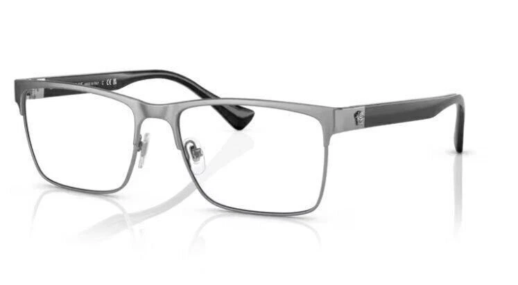 VERSACE VE1285 1001 Gunmetal Men's 56 mm Large Eyeglasses