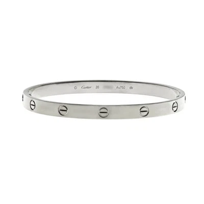 Pulsera Cartier Love Usada - Talla 20 Oro Blanco Foto 1 de 4